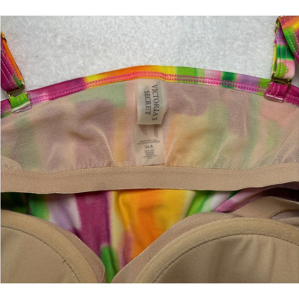 Victorias Secret Swimwear Multicolor Tankini Swimsuit 34A + 2 Bottoms M / L - Picture 5 of 11
